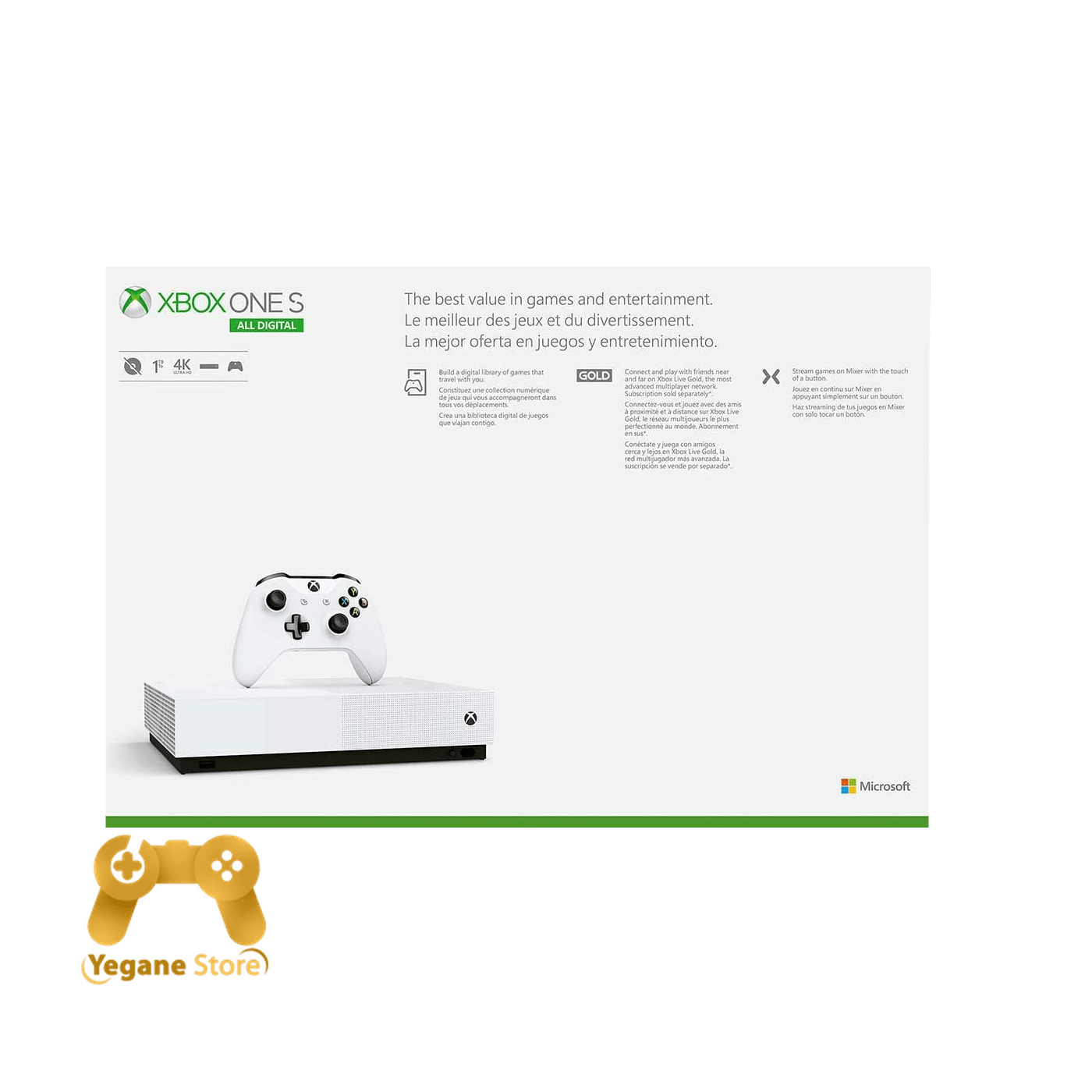 ایکس باکس One S، ظرفیت 1 ترابایت مدل All-Digital