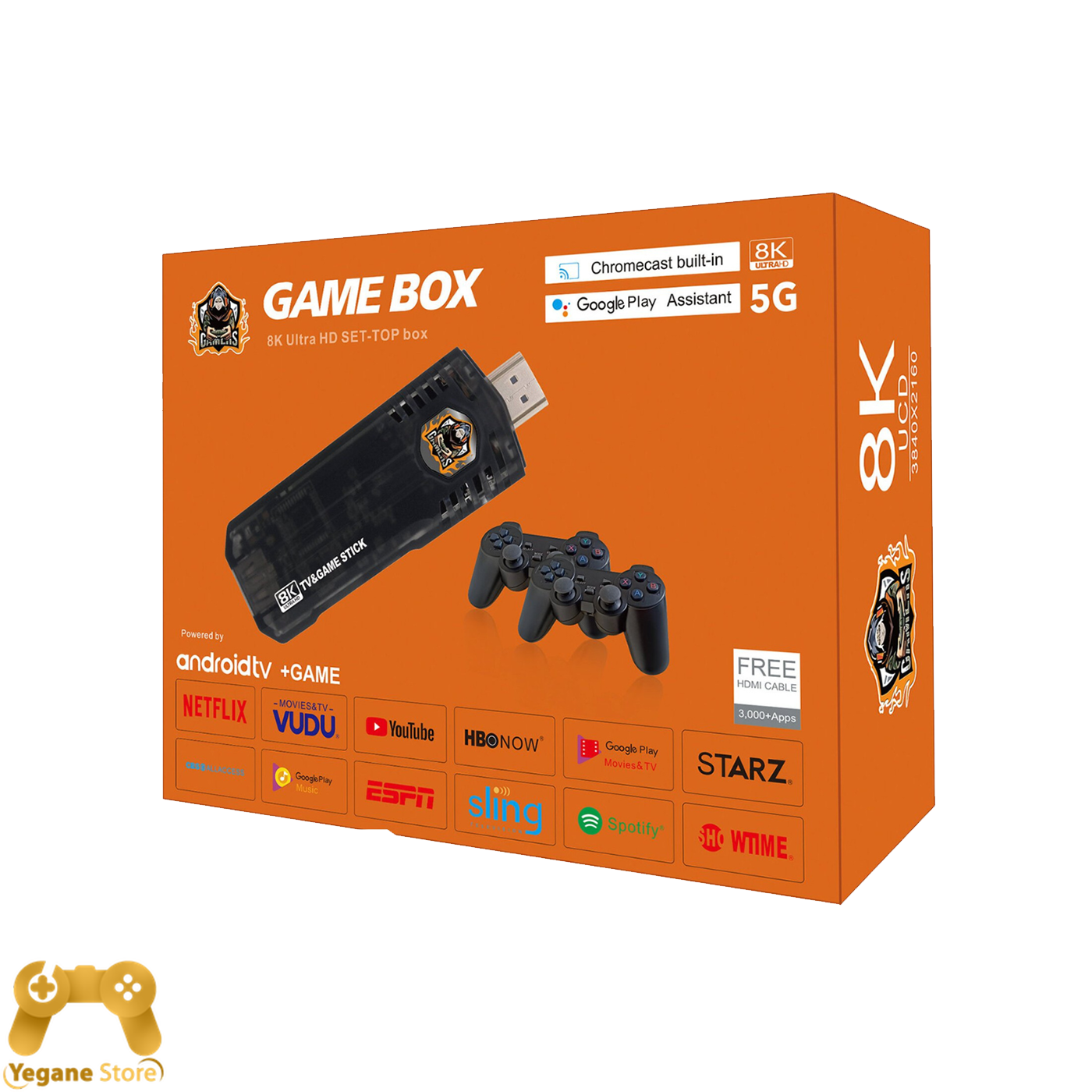 خرید کنسول بازی + اندروید باکس مدل Game Box 8K Ultra HD ظرفیت 64 گیگ
