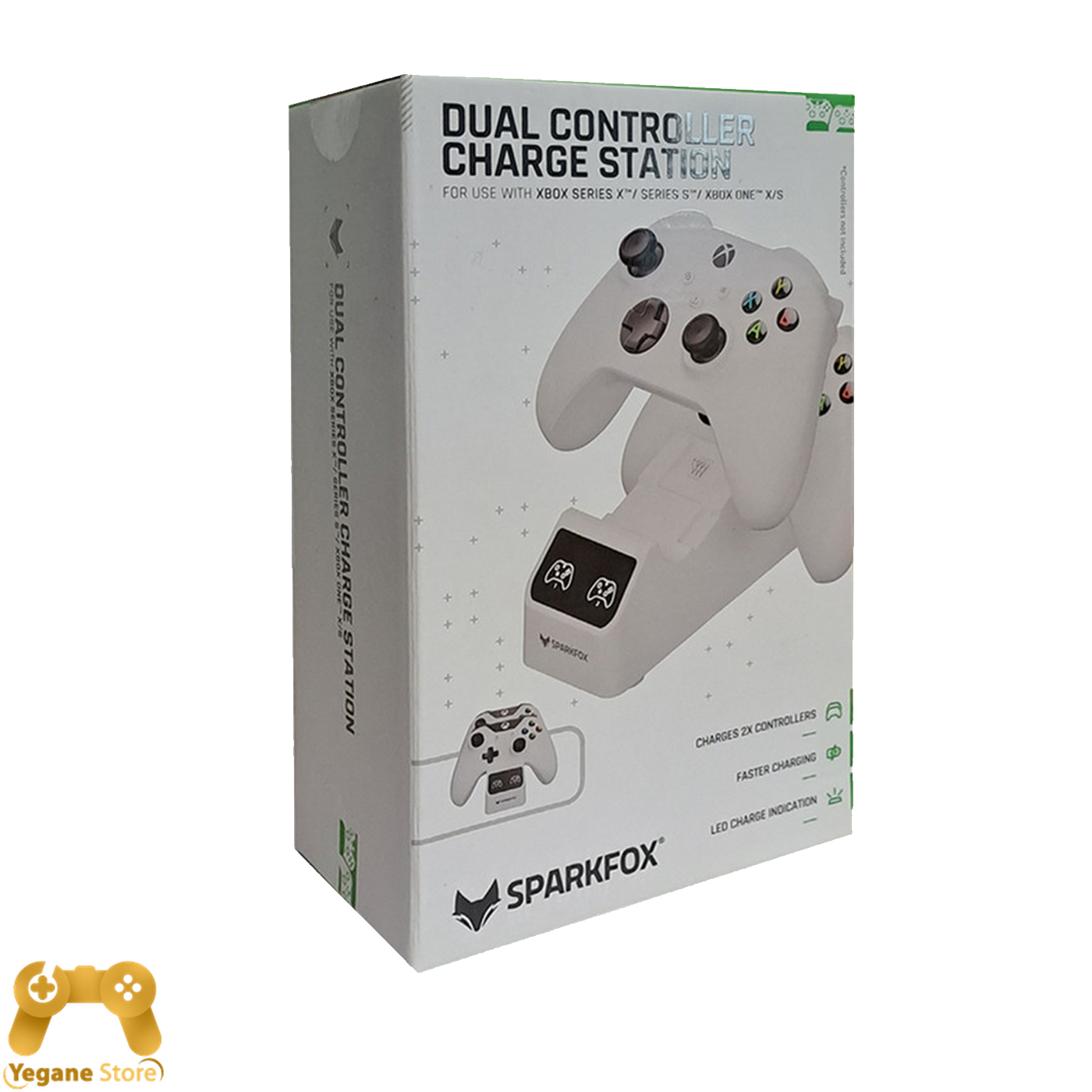 خرید باطری و پایه شارژر SPARKFOX رنگ سفید مخصوص کنترلر ایکس باکس _ SPARKFOX XBOX SERIES X / S